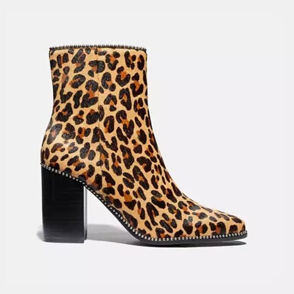 Coach Drea Beadchain Calfhair Bootie NIB - Picture 2 of 12